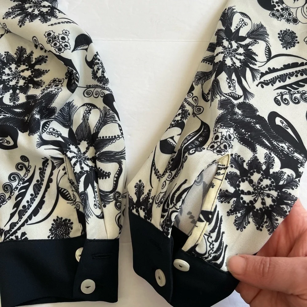 ModCloth Pretty In Ink Black and White Shirtdress New with Flaw Size Sma…